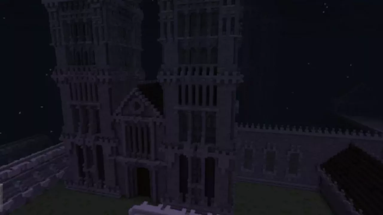 Night Time from Hogwarts Castle Map for Minecraft PE