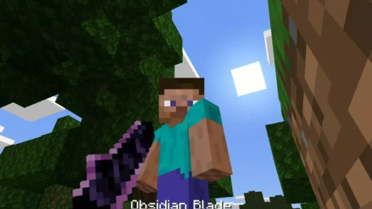 Obsidian Blade from Strongest Sword Mod for Minecraft PE