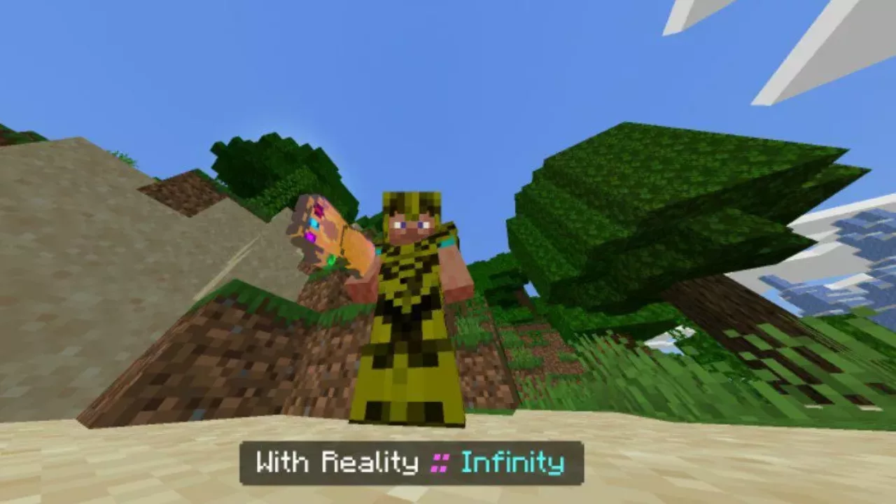 Reality from Infinity Gauntlet Thanos Mod for Minecraft PE