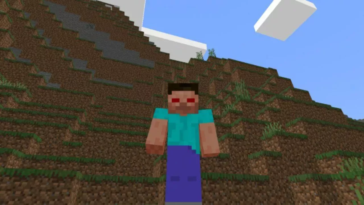 Red Eyes from Superman Mod for Minecraft PE