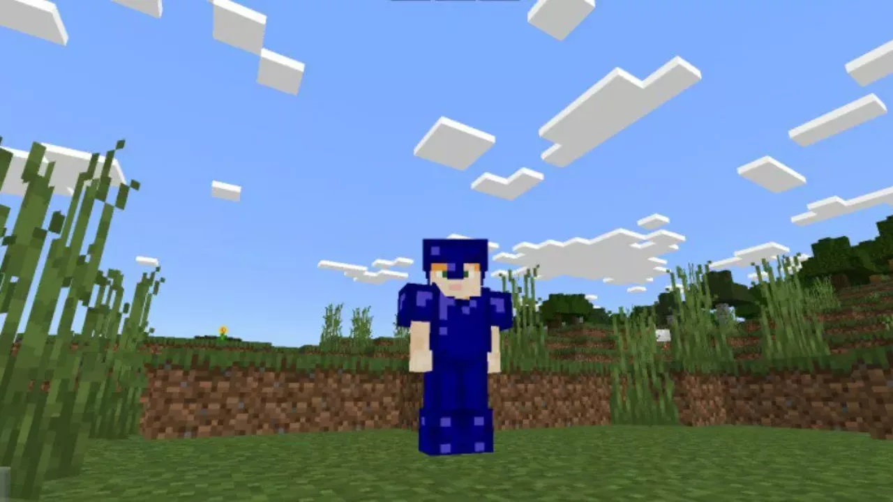Sapphire Armor from Human Mod for Minecraft PE