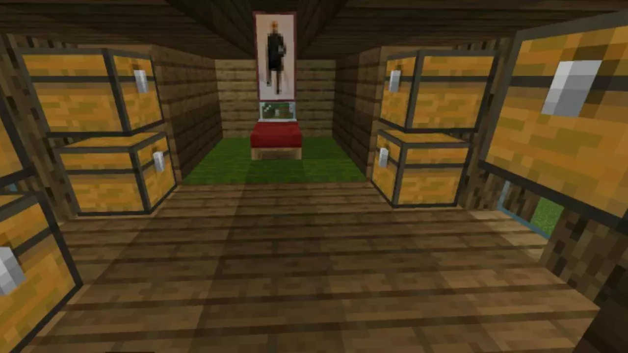 Second Floor from Starter House Map for Minecraft PE