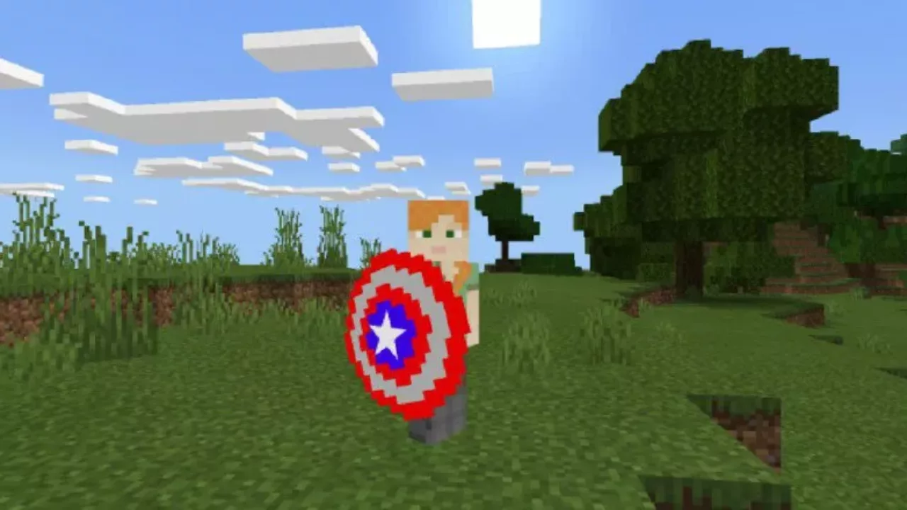 Shield from Captain America Mod for Minecraft PE
