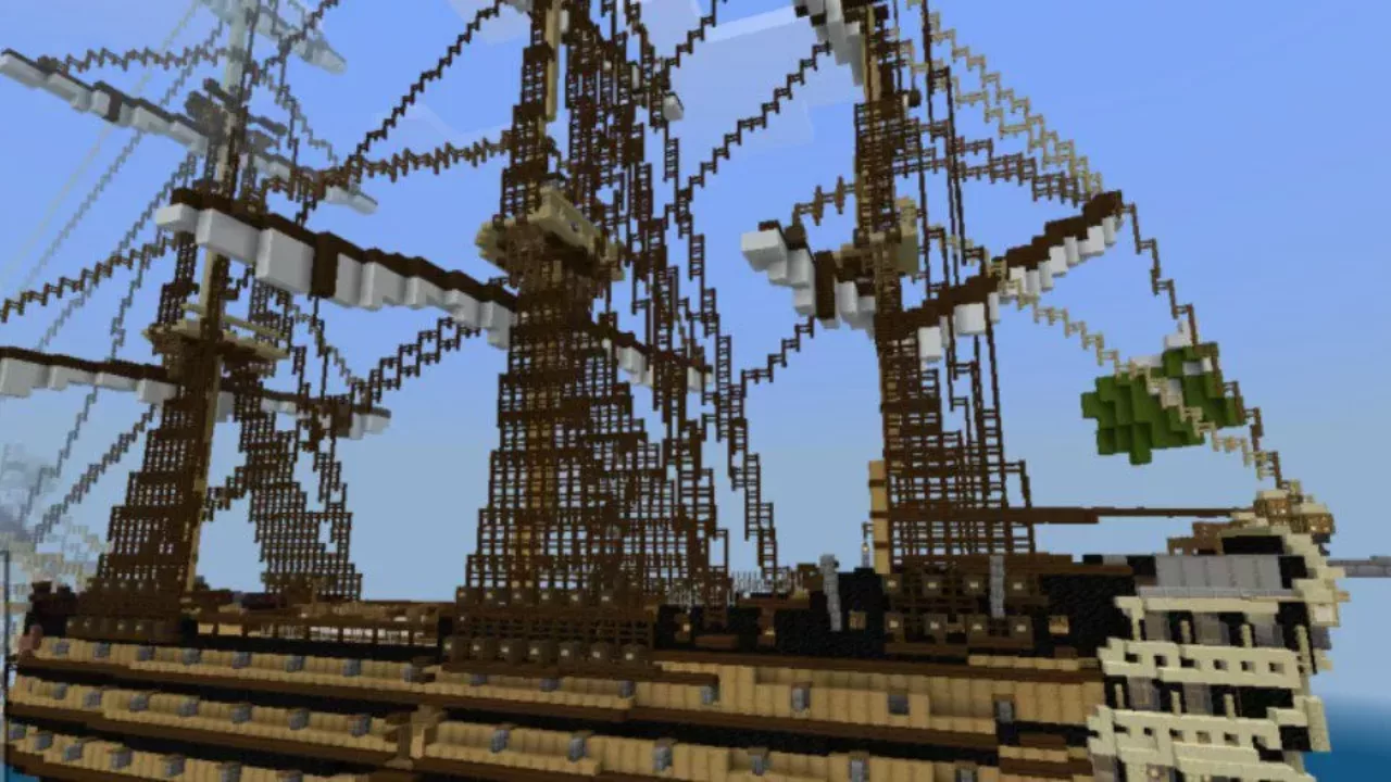 Ship from Explore Survival Map for Minecraft PE