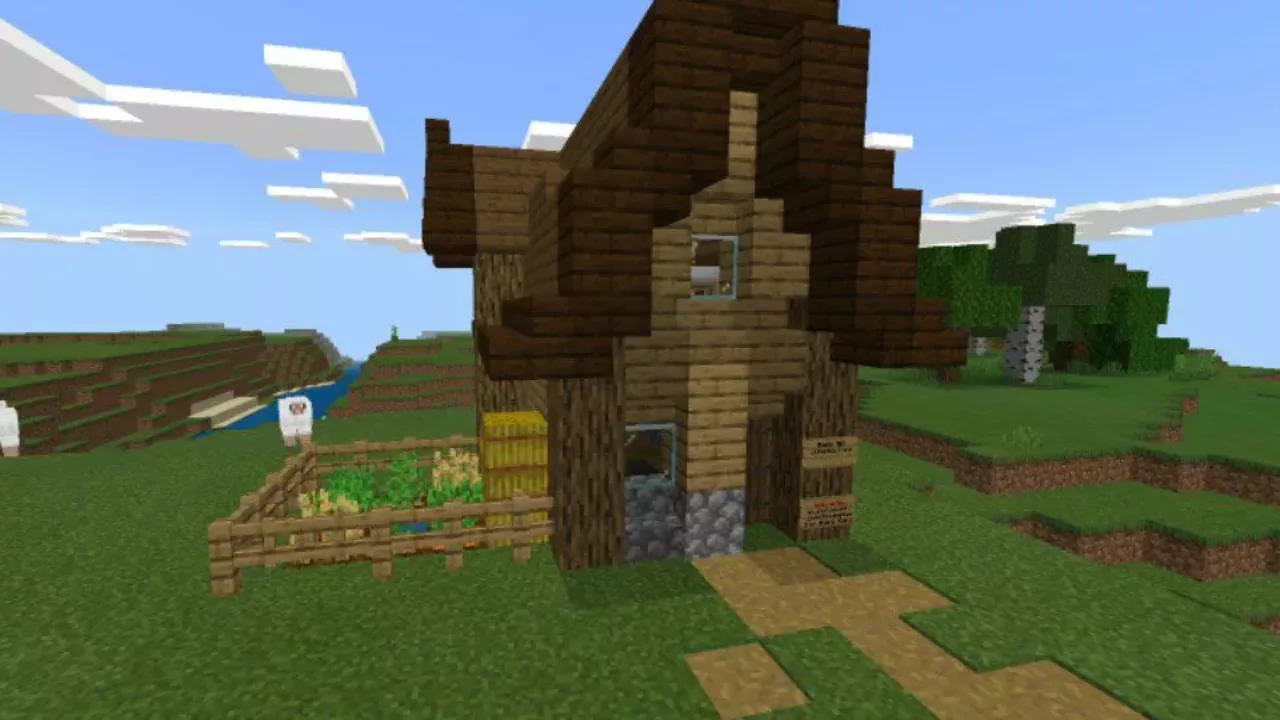 Simple House from Starter House Map for Minecraft PE