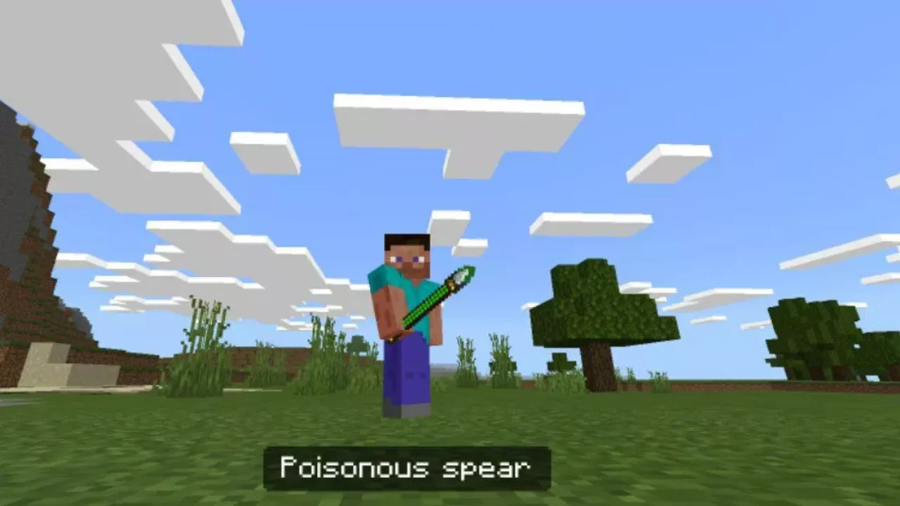 Poisonous Spear from Melee Weapon Mod fpr Minecraft PE