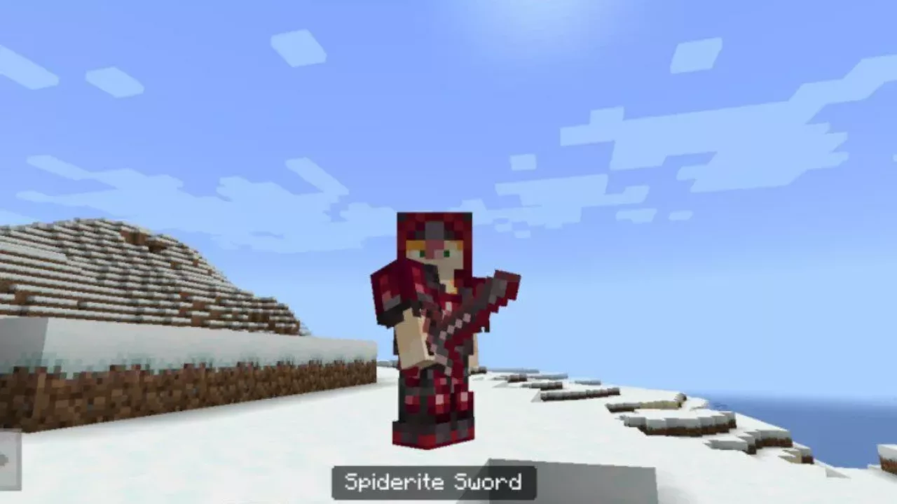 Spiderite Sword from Netherite Swors Mod for Minecraft PE