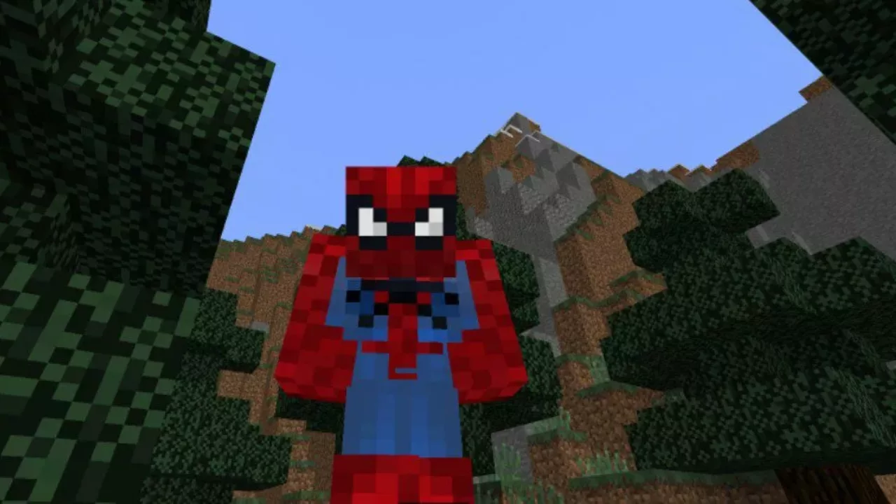 Spiderman from Superman Mod for Minecraft PE