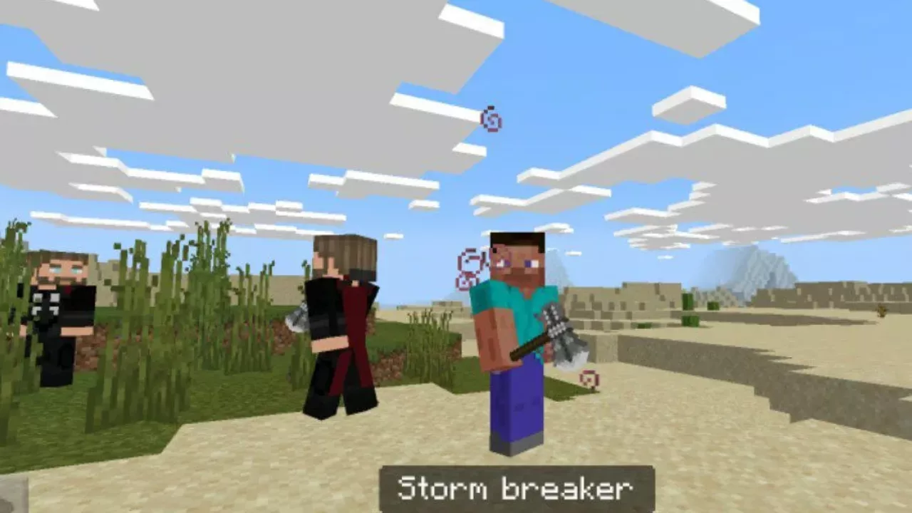 Storm Breaker from Thor Mod for Minecraft PE