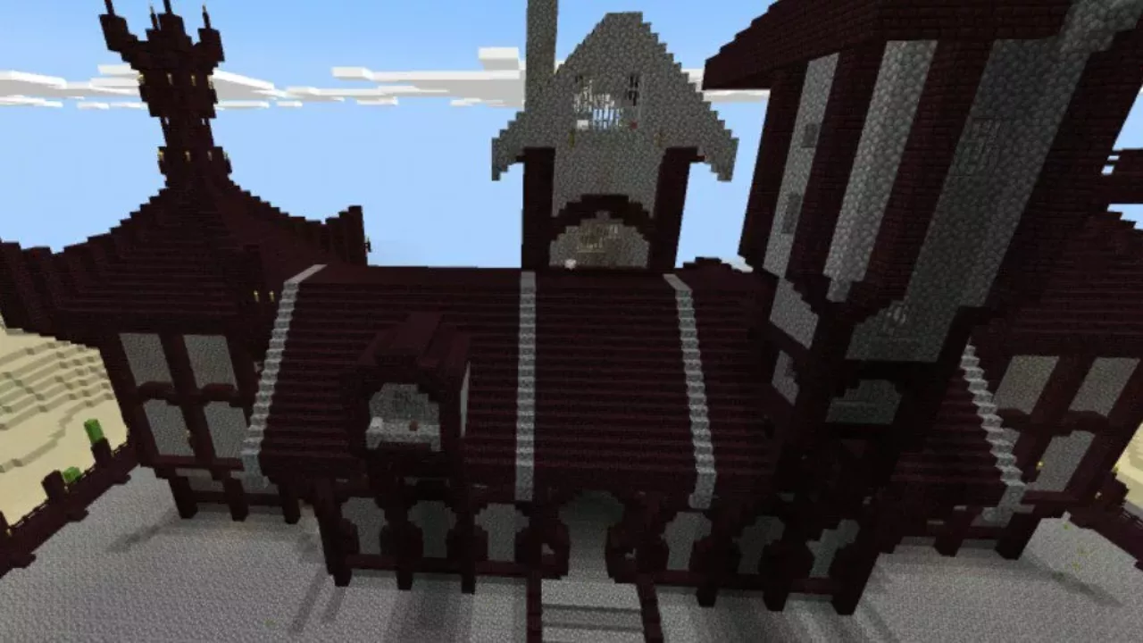 Top View from Gothic Castle Map for Minecraft PE