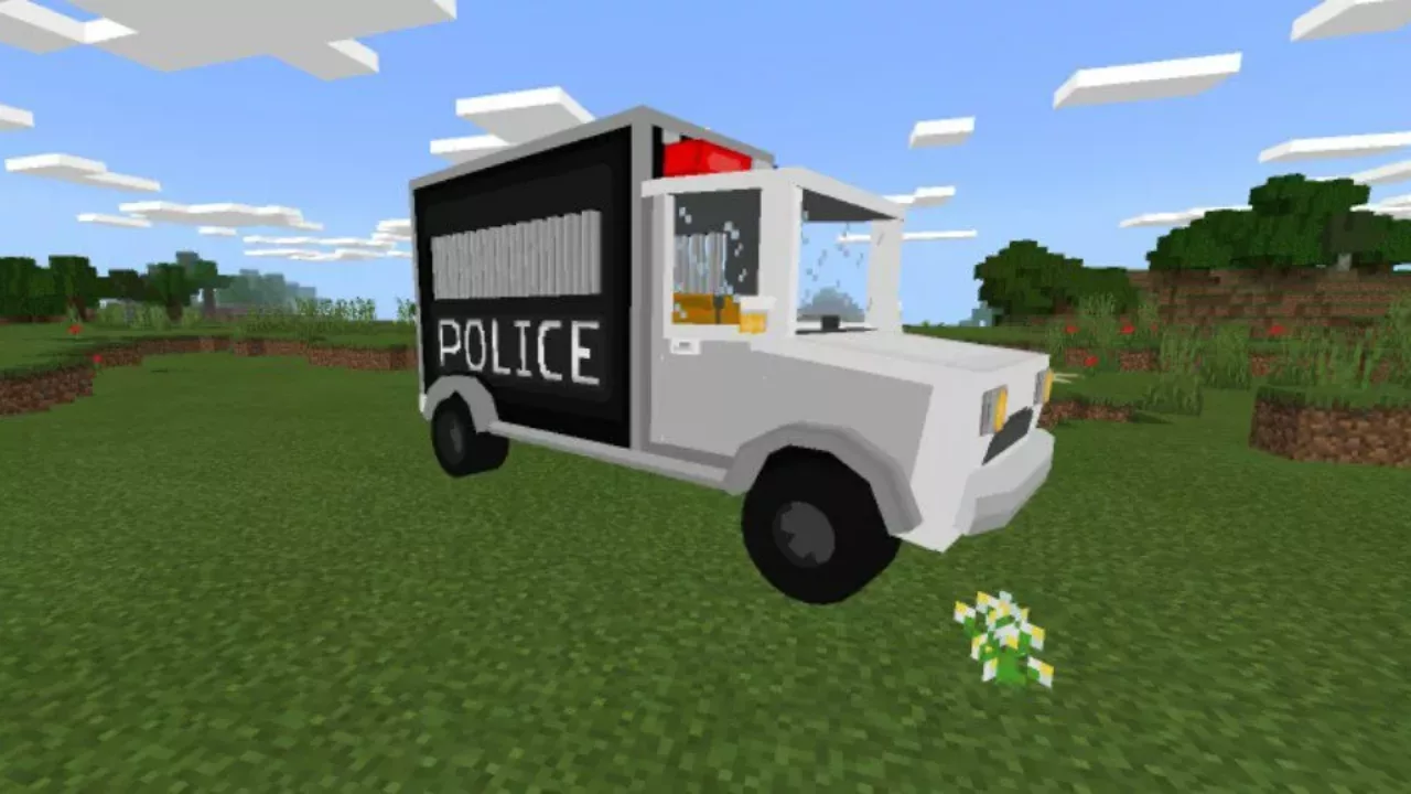Truck from Police Car Mod for Minecraft PE