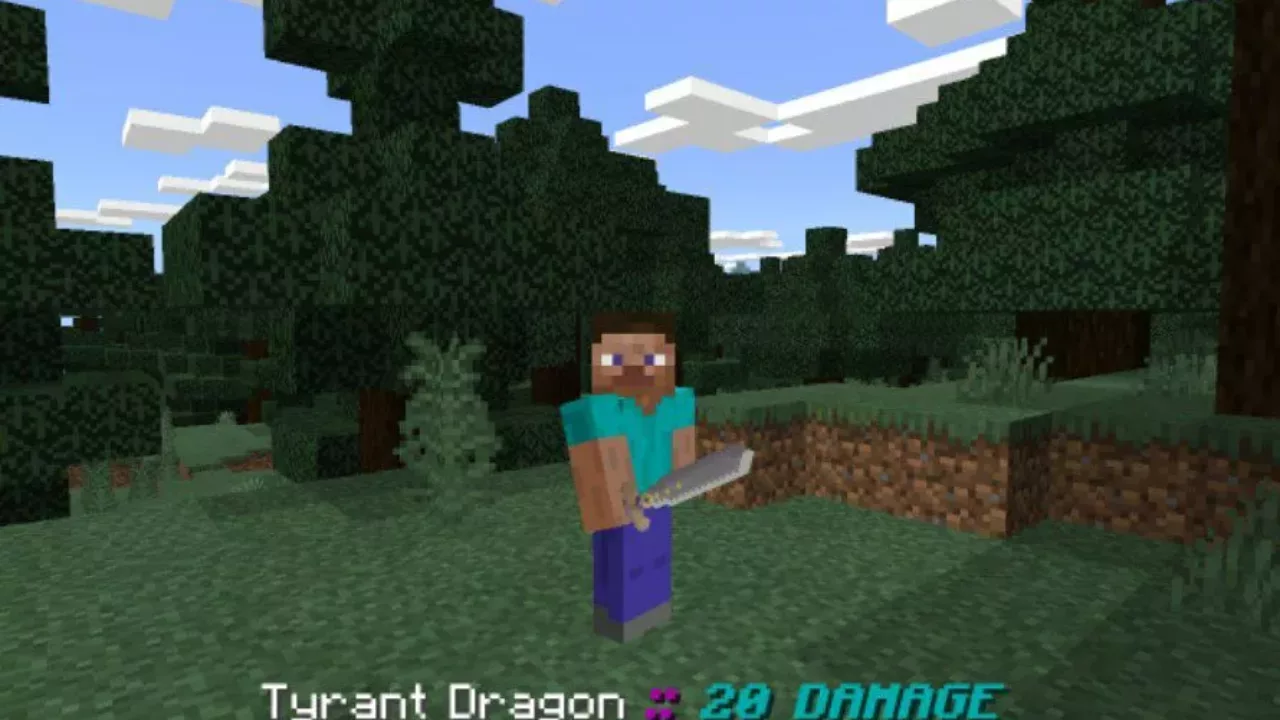 Tyrant Dragon from How to Craft Sword Mod for Minecraft PE