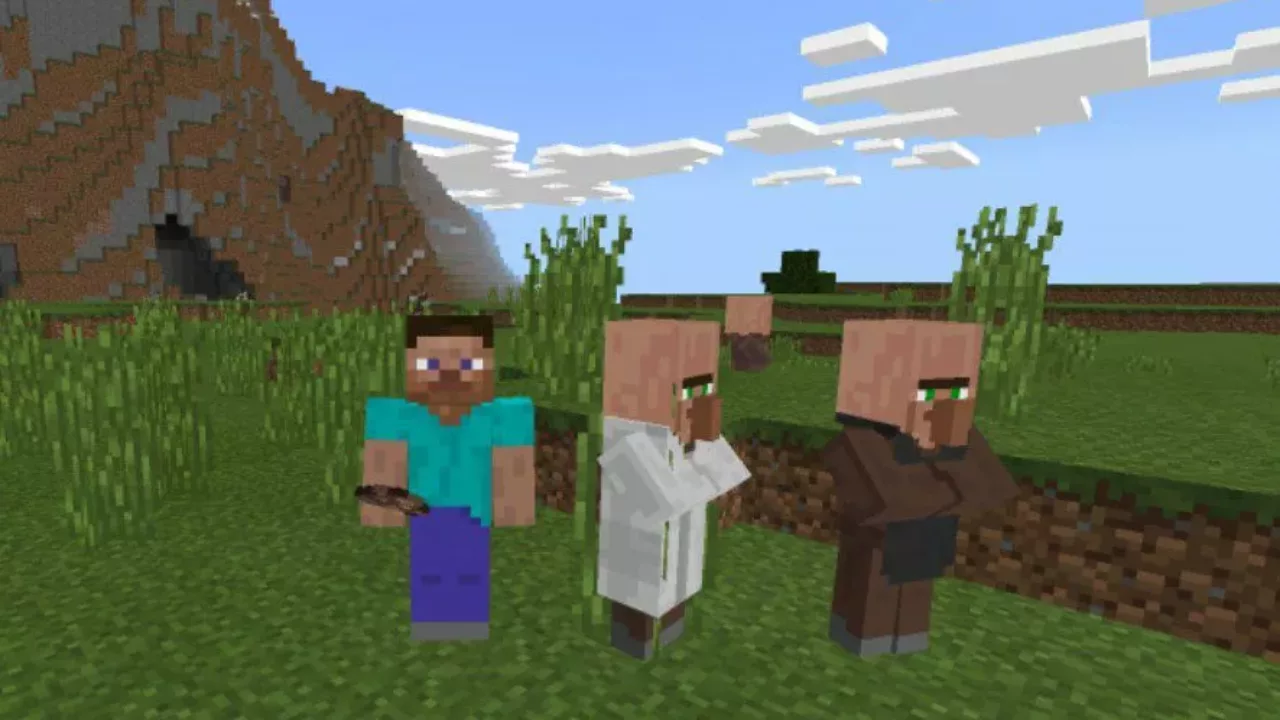 Villagers from Mob Talker Mod for Minecraft PE