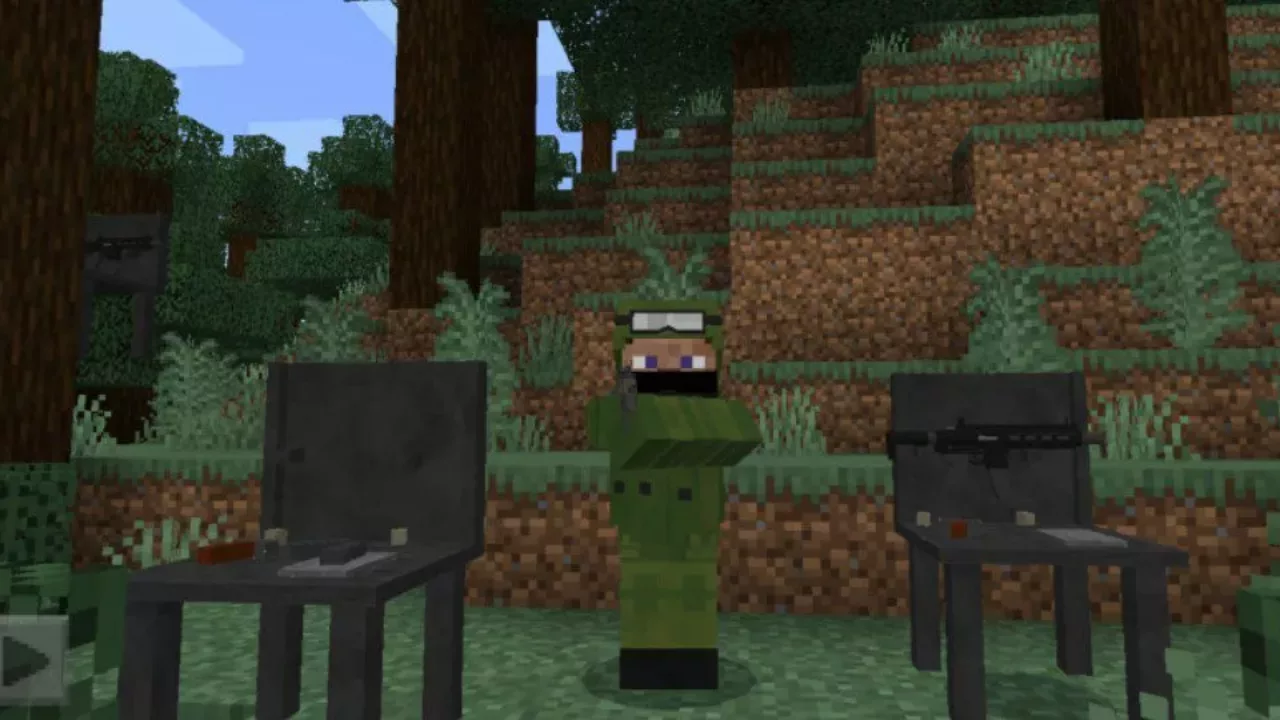 Weapon Items from Modern Warfare Mod for Minecraft PE