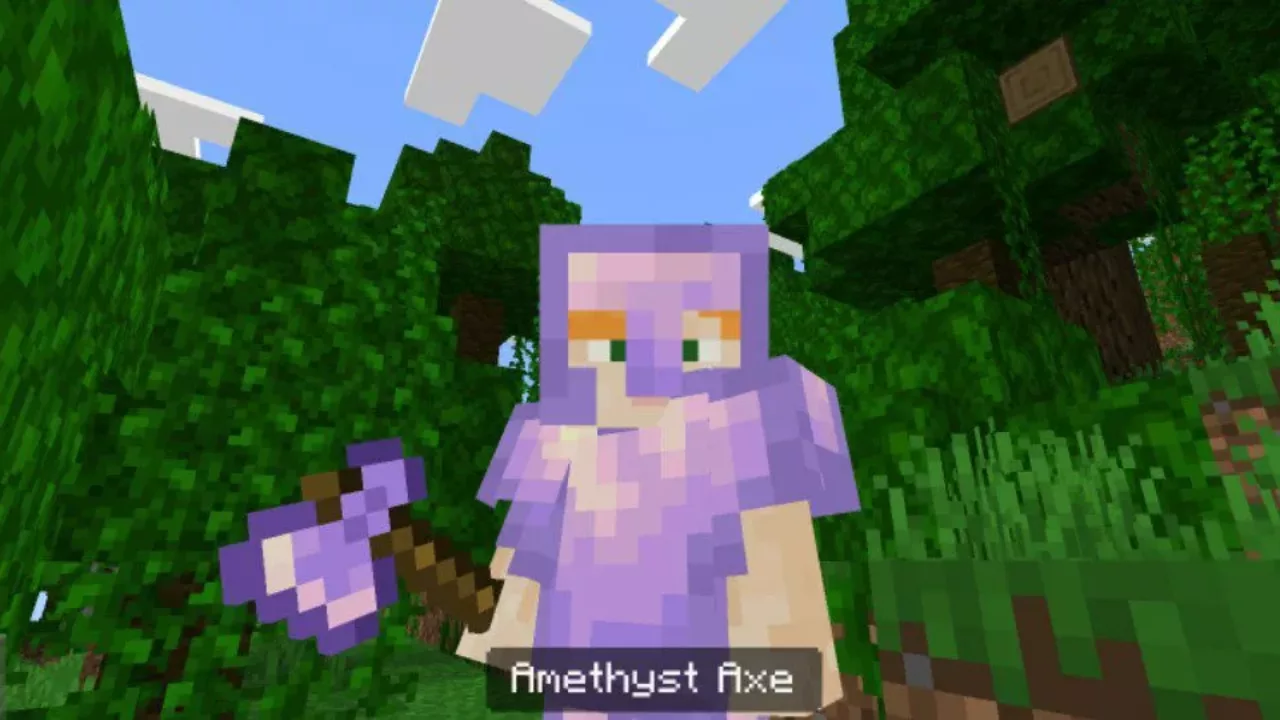 Axe from Amethyst Sword Mod for Minecraft PE