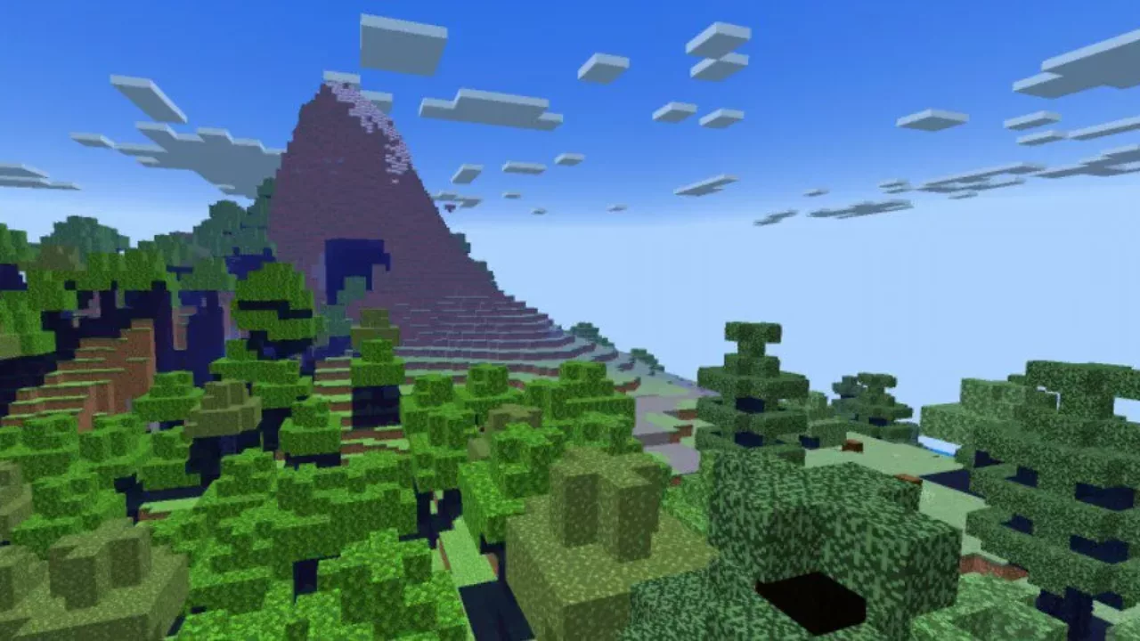 Beautiful View from Vibrant Shader for Minecraft PE