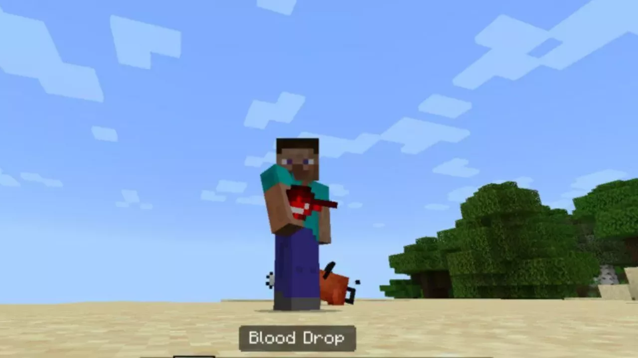 Blood Drop from Chainsaw Man Mod for Minecraft PE