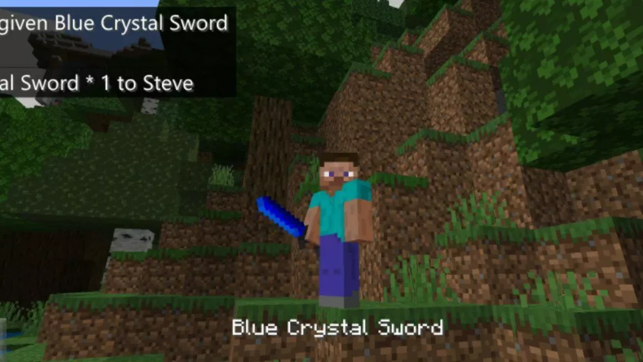 Blue Crystal from Sword Recipe Mod for Minecraft PE