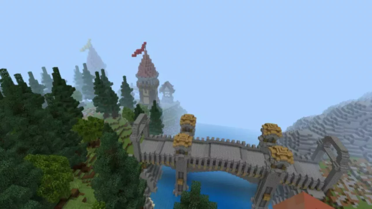 Bridge from Medieval Village Map for Minecraft PE
