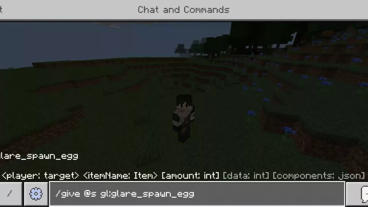 Command from Glare Mob Mod for Minecraft PE