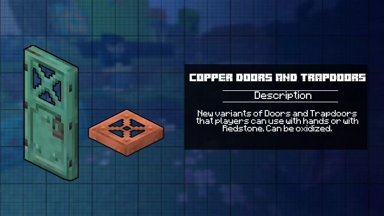 Copper Doors for Minecraft PE 1.20-1.21