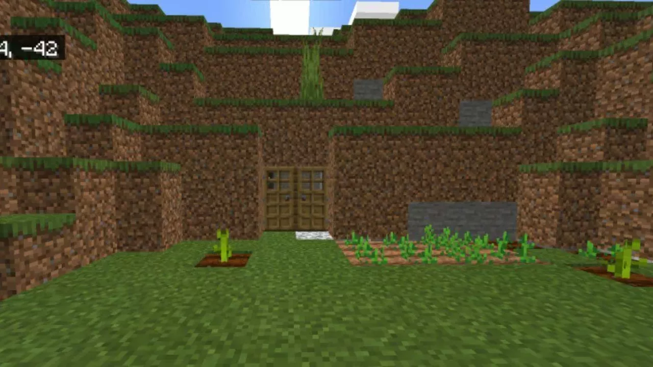 Entrance from Village House Designs Map for Minecraft PE