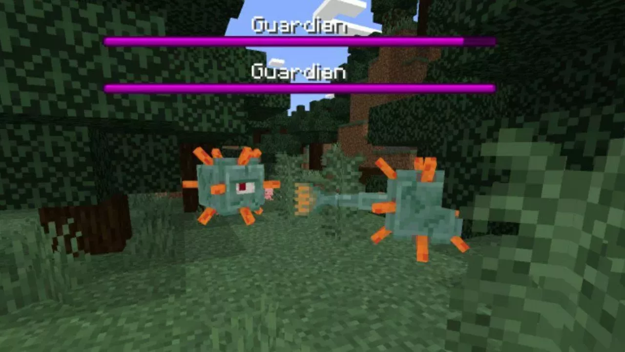 Guardian from Mob Health Mod for Minecraft PE