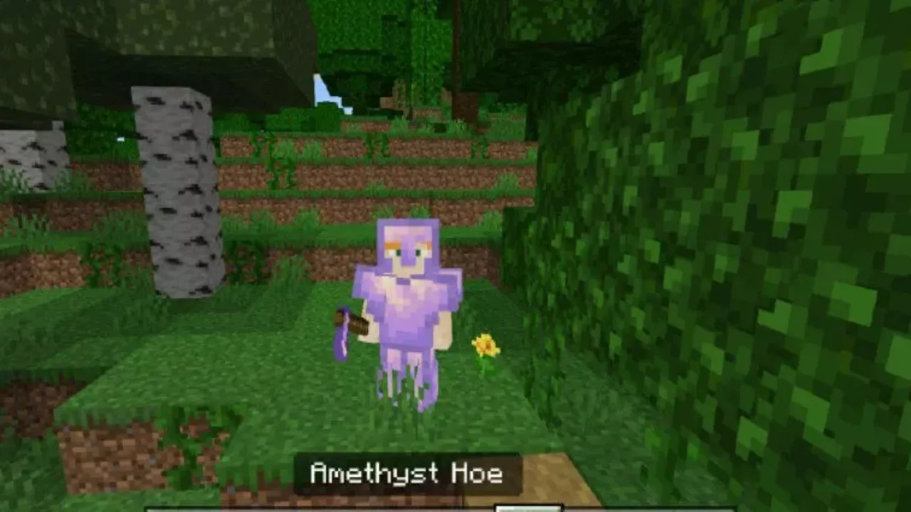 Hoe from Amethyst Sword Mod for Minecraft PE