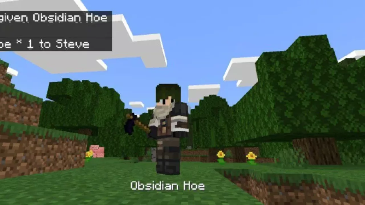 Hoe from Obsidian Sword Mod for Minecraft PE