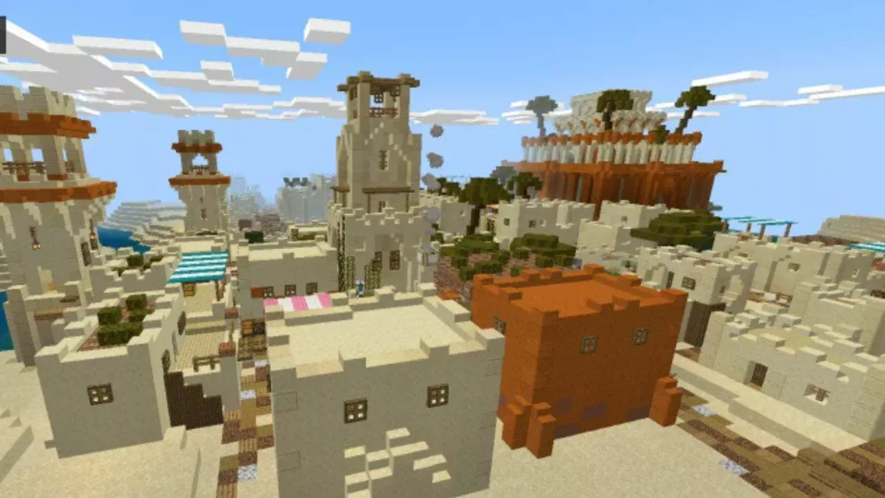Houses from Desert Village Map for Minecraft PE
