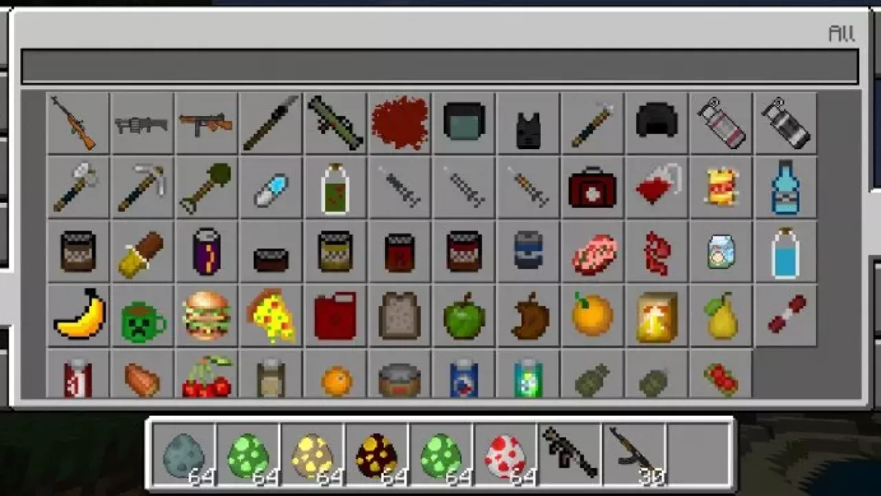 Inventory from Walking Dead Mod for Minecraft PE