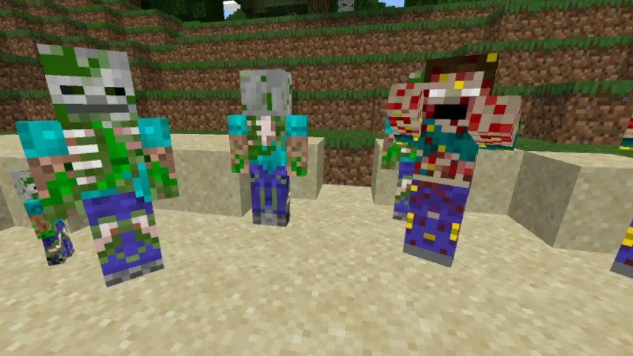 Mobs from Walking Dead Mod for Minecraft PE
