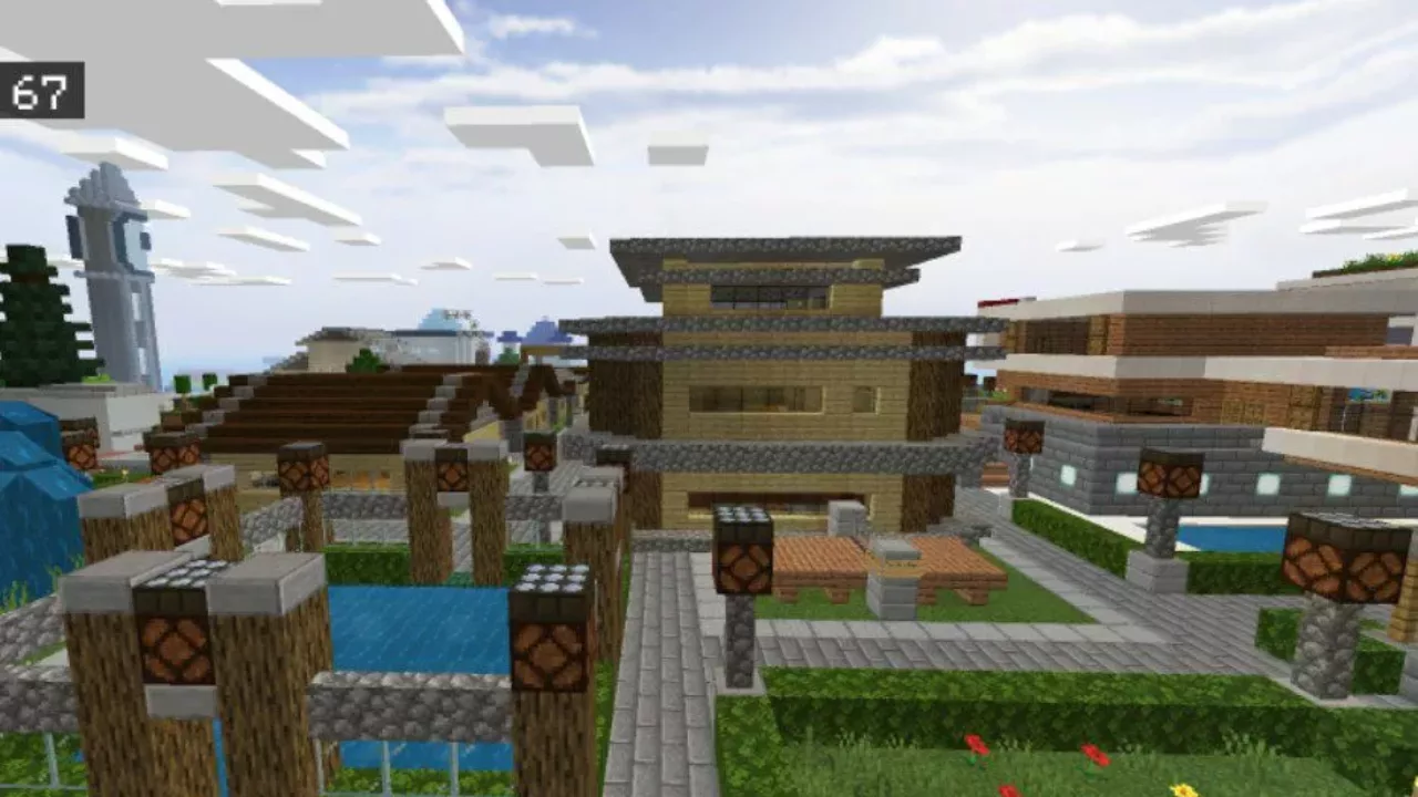 Modern Houses from Abandoned Village Map for Minecraft PE