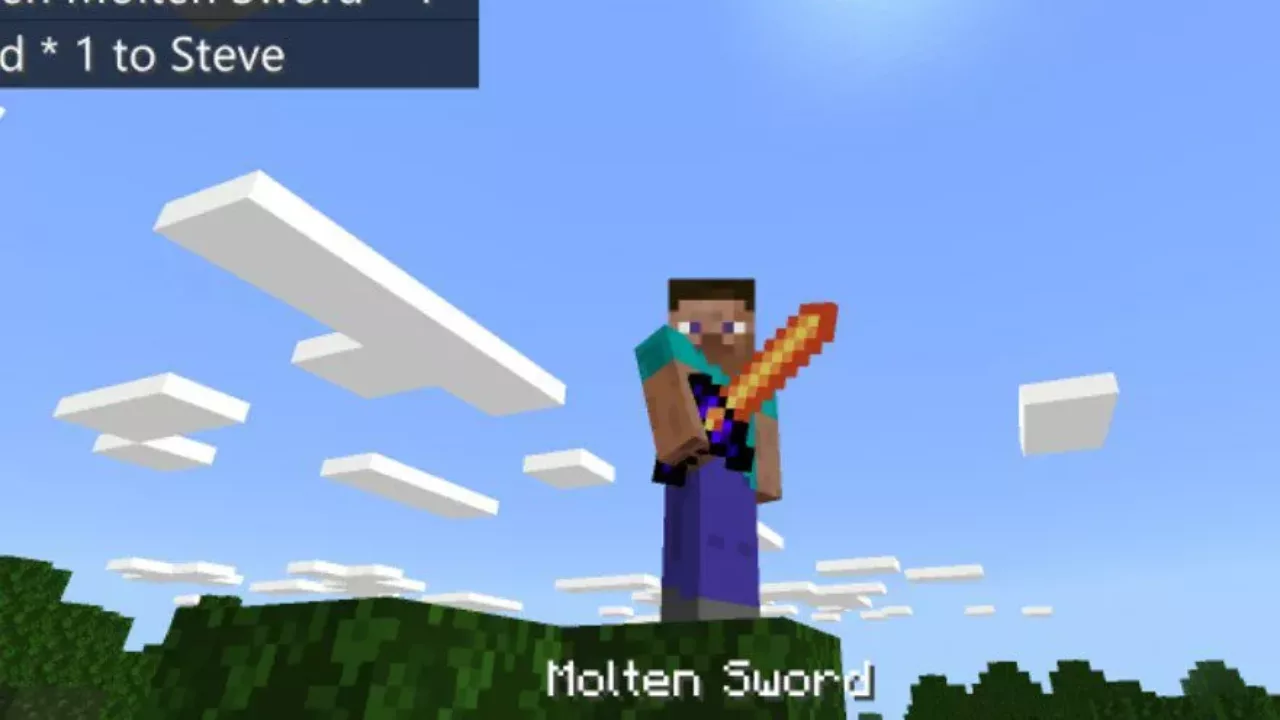 Molten from Sword Recipe Mod for Minecraft PE