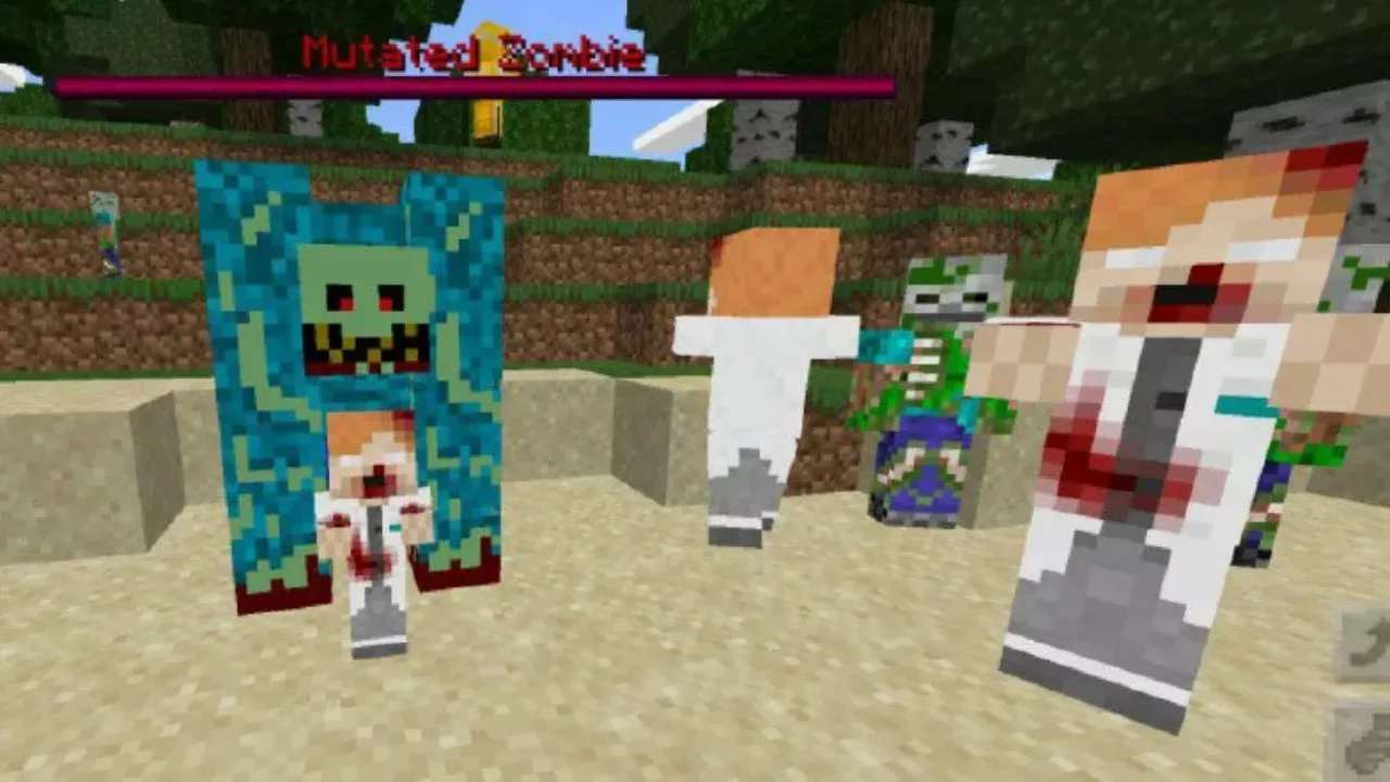 More Zombies from Walking Dead Mod for Minecraft PE
