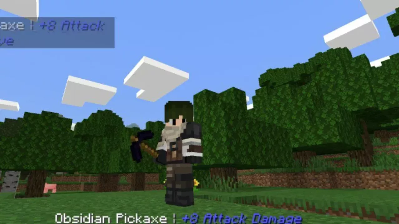 Pickaxe from Obsidian Sword Mod for Minecraft PE