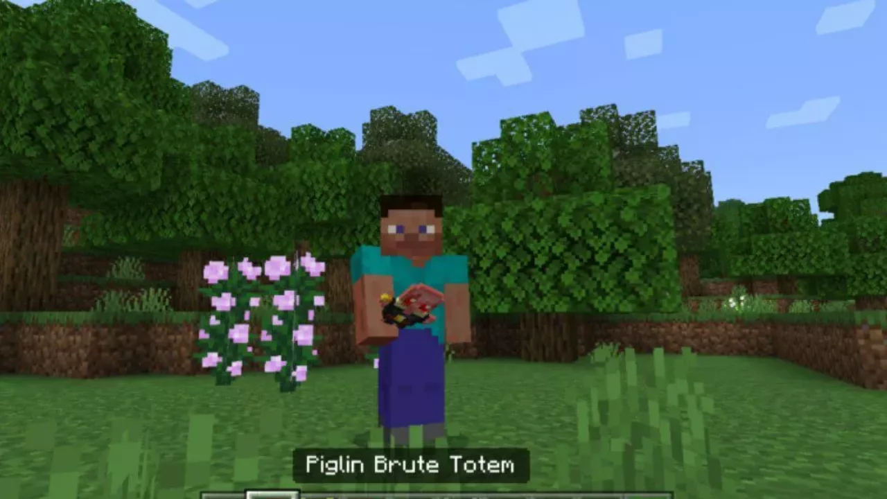 Piglin Brute Totem from Mob Squad Mod for Minecraft PE