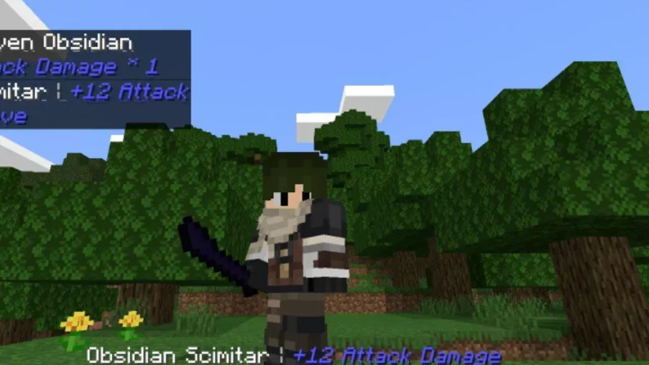 Scimitar from Obsidian Sword Mod for Minecraft PE
