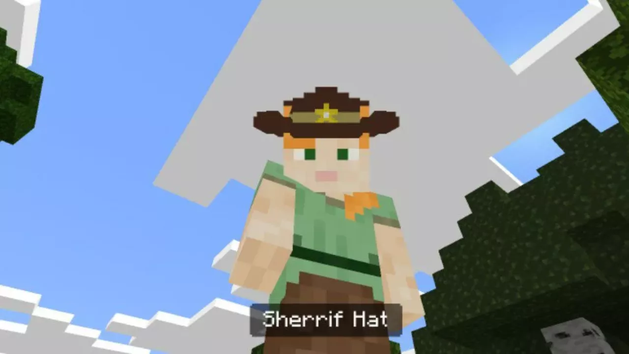 Sheriff Hat from Mob Cap Mod for Minecraft PE