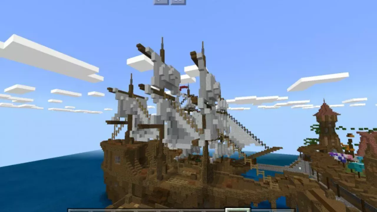 Ships from Fairy Village Map for Minecraft PE