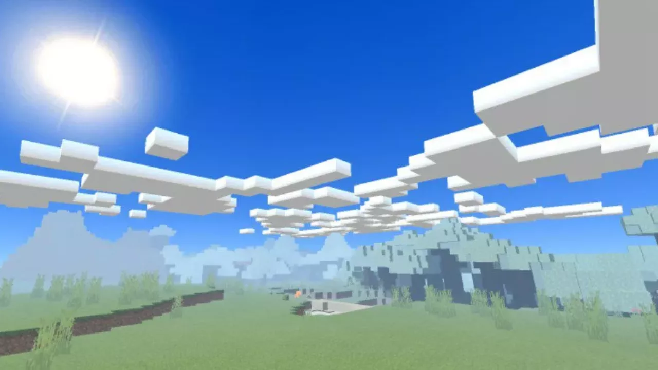 Sunny Day from Pisces BE Shader for Minecraft PE