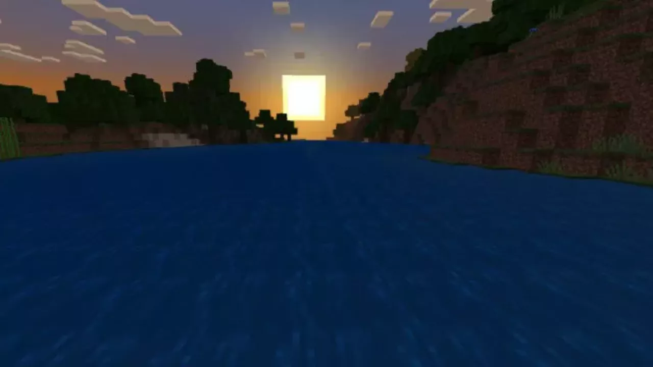 Sunrise from Water Shaders for Minecraft PE