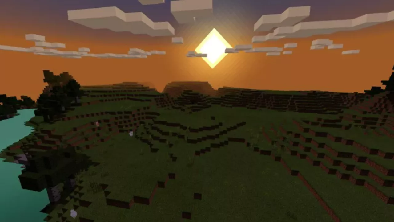Sunset from Enhansed Default Shader for Minecraft PE