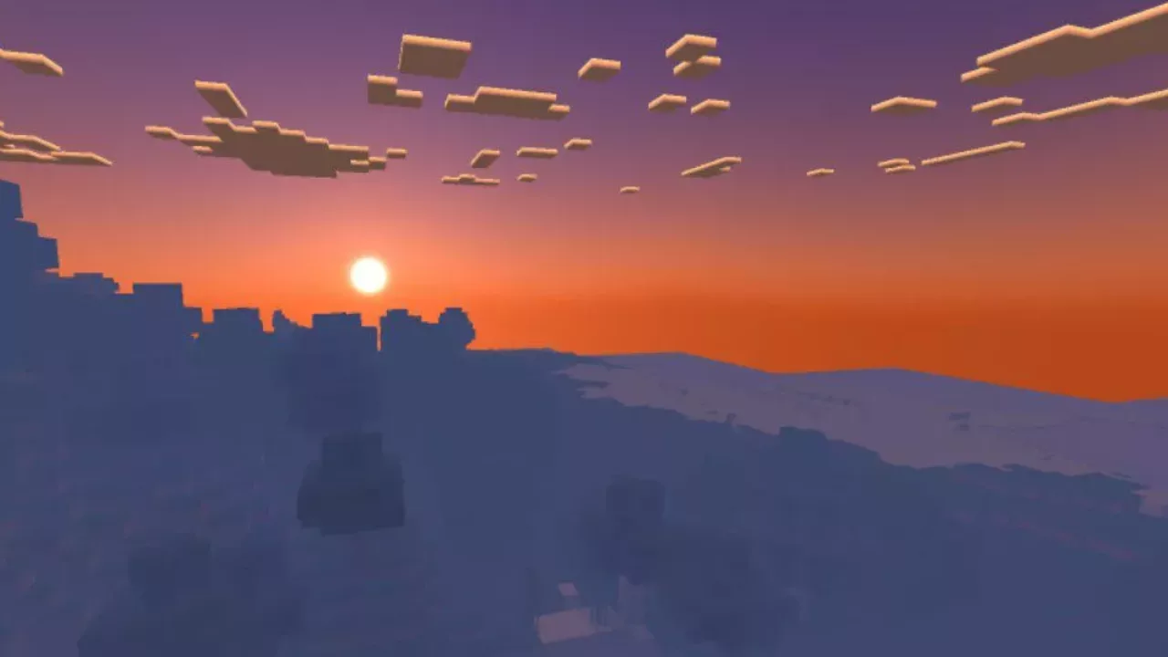 Sunset from NoeNoe Shader for Minecraft PE
