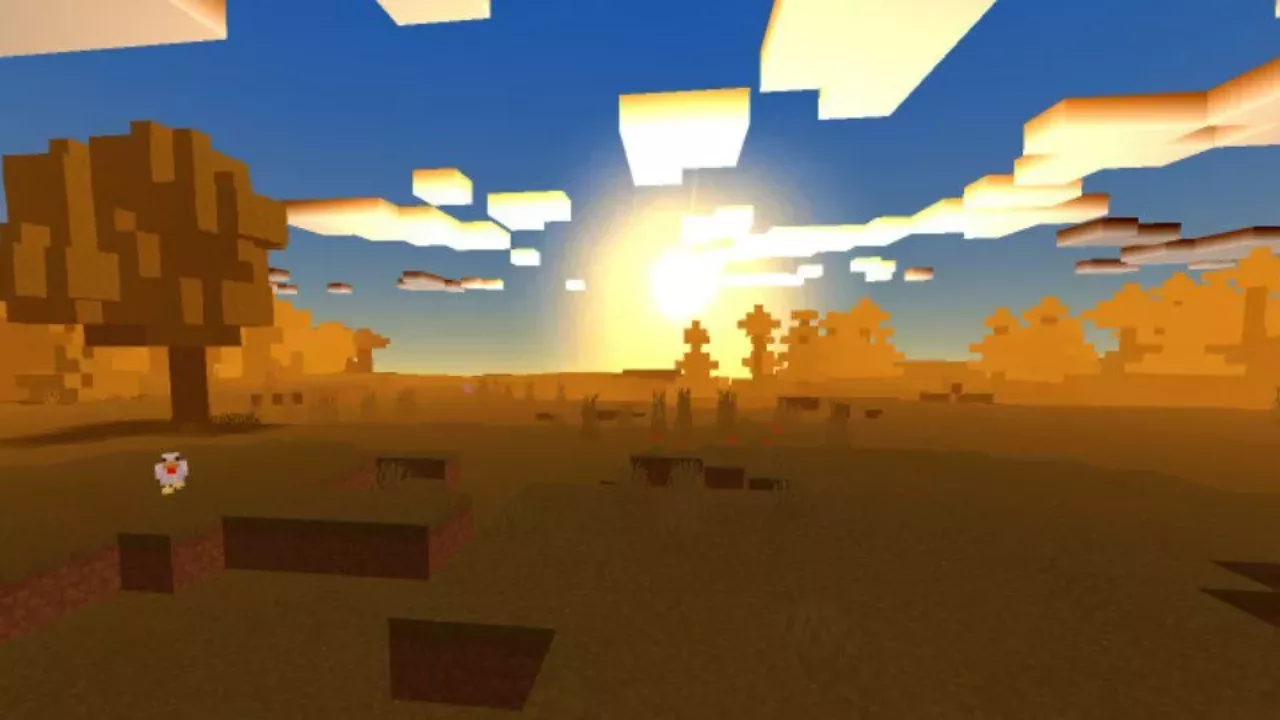 Sunset from Pisces BE Shader for Minecraft PE