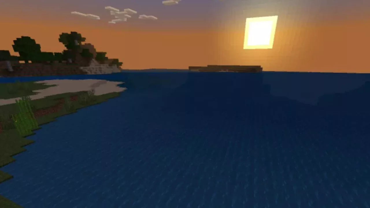 Sunset from Water Shaders for Minecraft PE