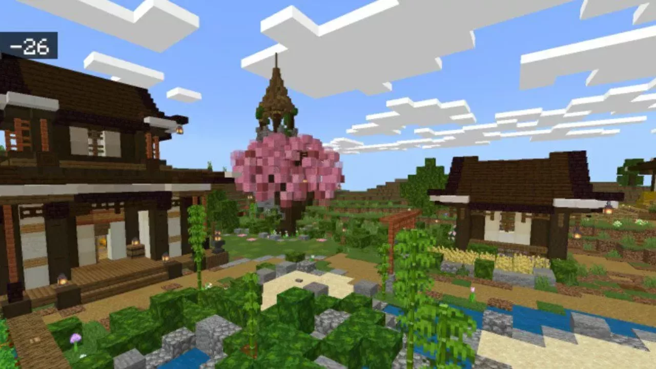 Territory from Japanese Village Map for Minecraft PE
