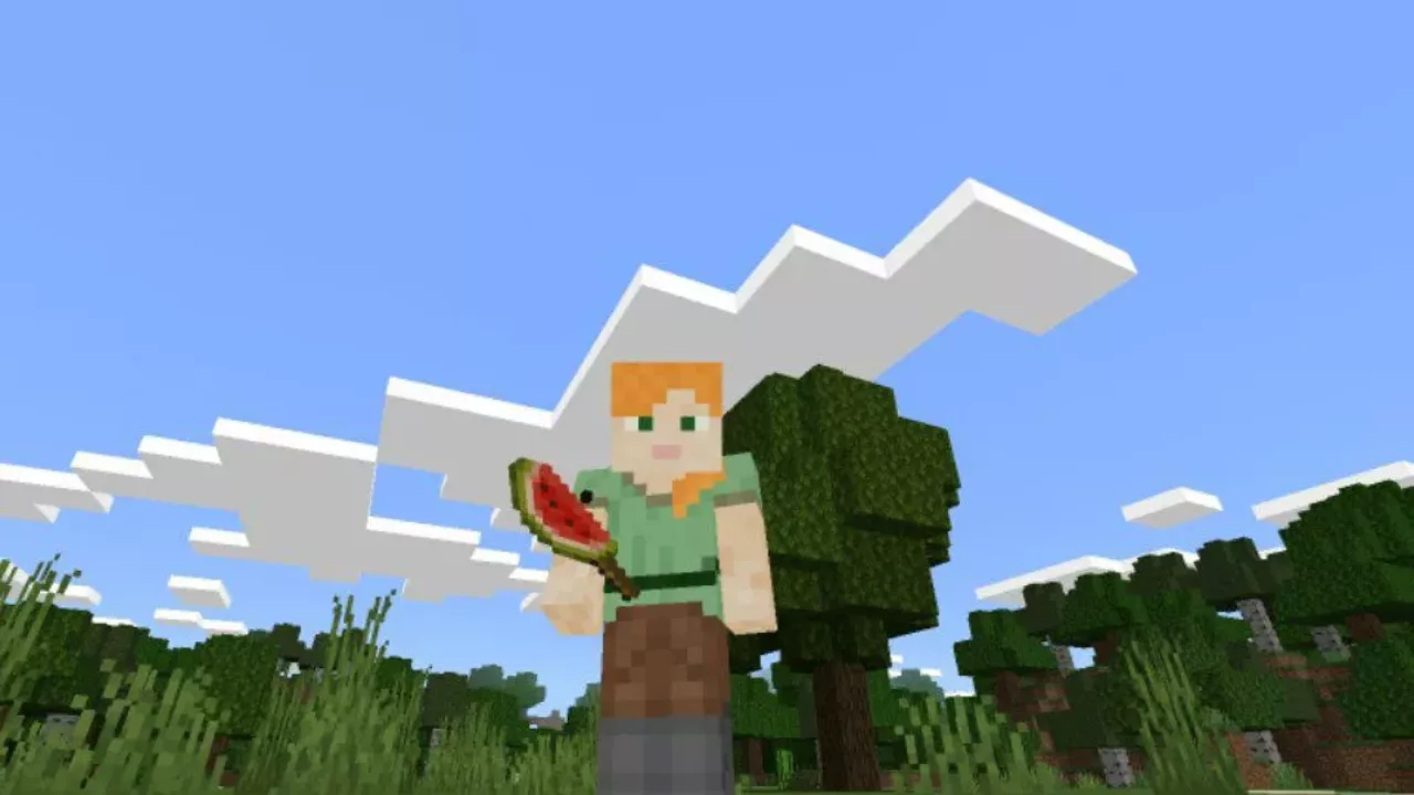 Watermelon from Sword Cake Mod for Minecraft PE