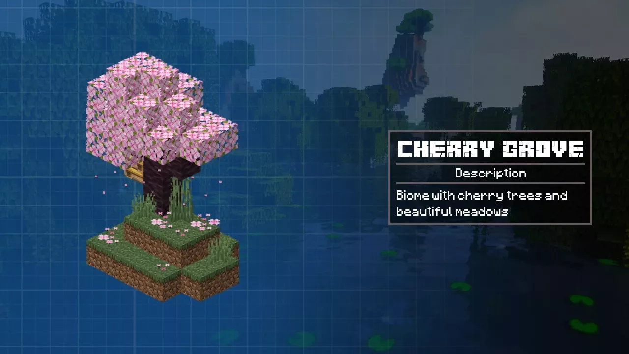 Cherry Grove for Minecraft PE 1.20