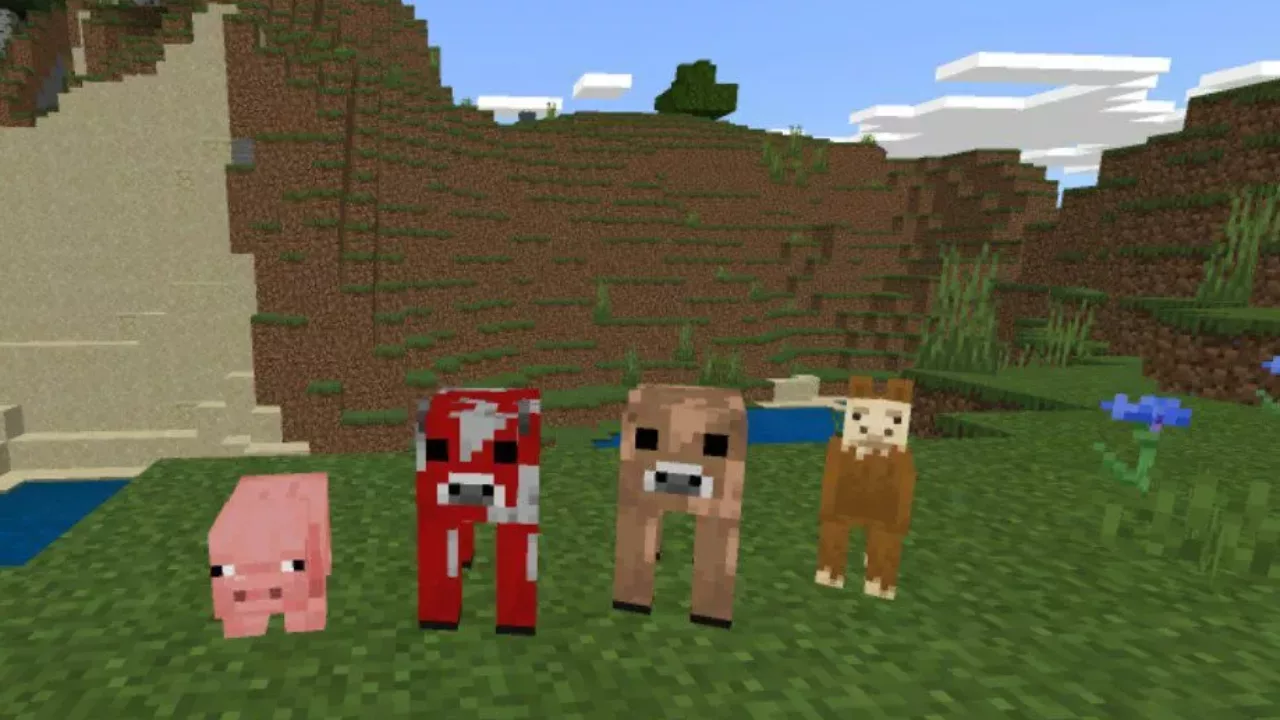 Animals from Plush Mob Mod for Minecraft PE